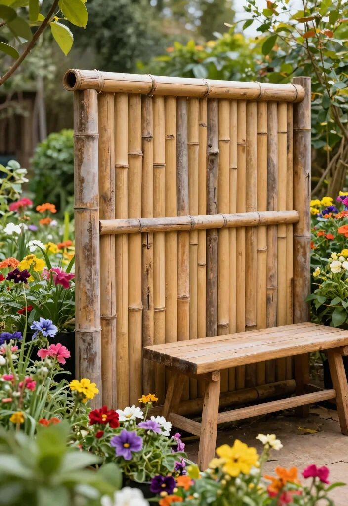 12 Bamboo Privacy Fence Ideas That Won't Split or Fade - 2. Rustic Bamboo Fencing with Natural Finish 1
