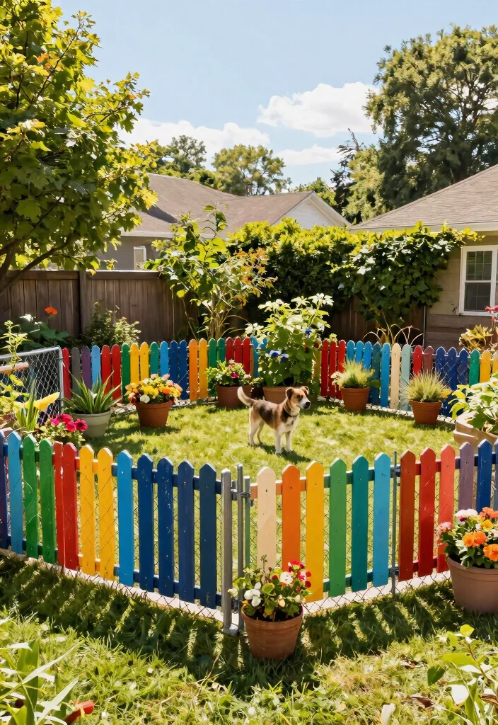 12 Fence For Dogs Ideas That Stop Digging and Jumping for Good - 3. Chain Link with Privacy Slats 1