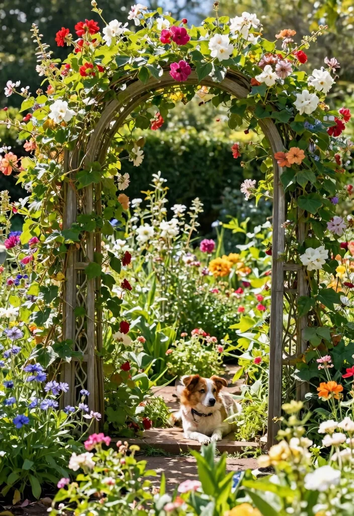 12 Fence For Dogs Ideas That Stop Digging and Jumping for Good - 5. Decorative Garden Trellis 1