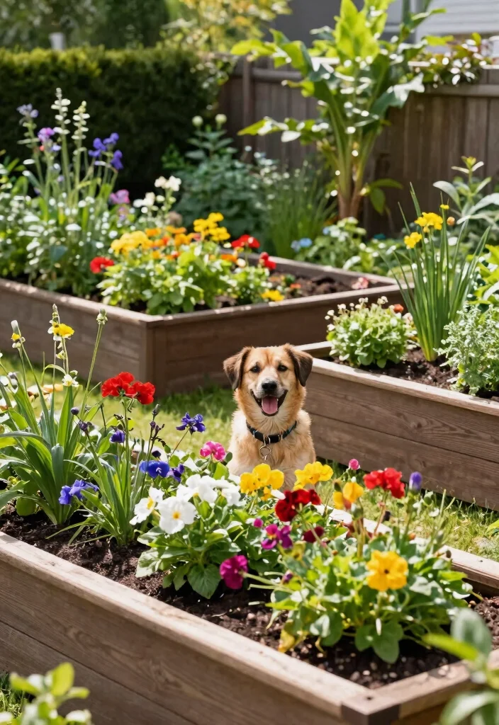 12 Fence For Dogs Ideas That Stop Digging and Jumping for Good - 9. Raised Garden Beds as Barriers 1