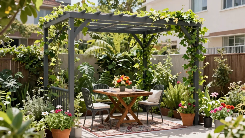 12 Metal Patio Pergola Ideas That Provide Shade in Small Yards
