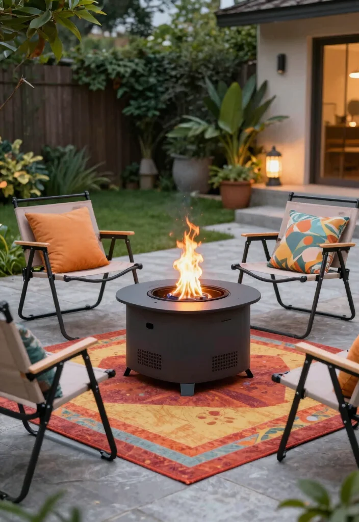 12 Outdoor Fire Pit Area Ideas for Small Backyards - 6. Portable Fire Pit Options 1