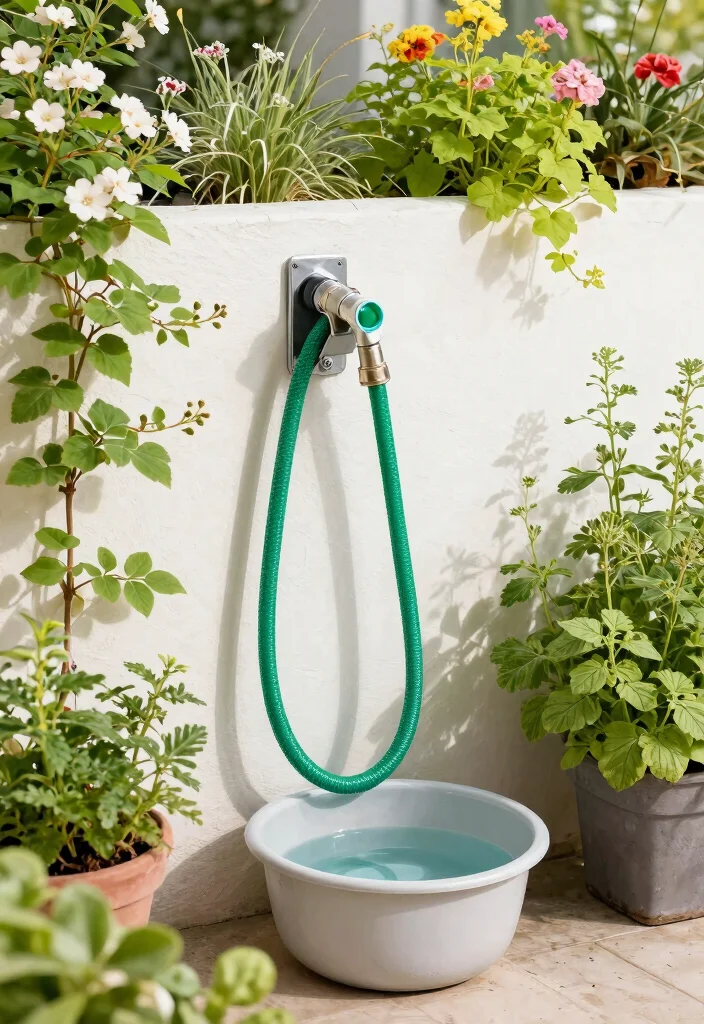 12 Outdoor Garden Sink Ideas That Don't Need a Plumber - 7. Hose Holder with a Sink 1