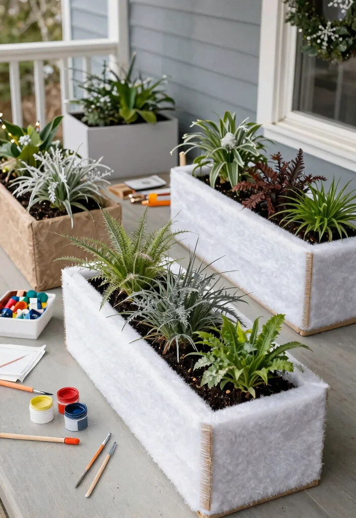 12 Planters for Front Porch Ideas That Survive Freezing Winters - 11. DIY Insulated Planters 1