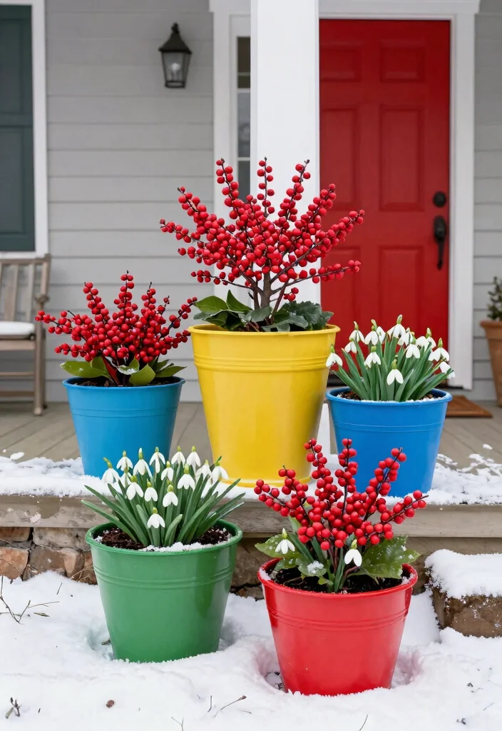 12 Planters for Front Porch Ideas That Survive Freezing Winters - 8. Recycled Plastic Planters 1