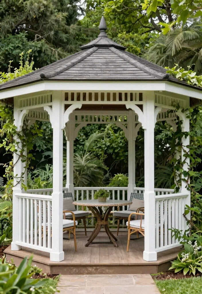 14 Backyard Gazebo Ideas That Provide Full Shade - 9. Traditional Wooden Gazebo 1