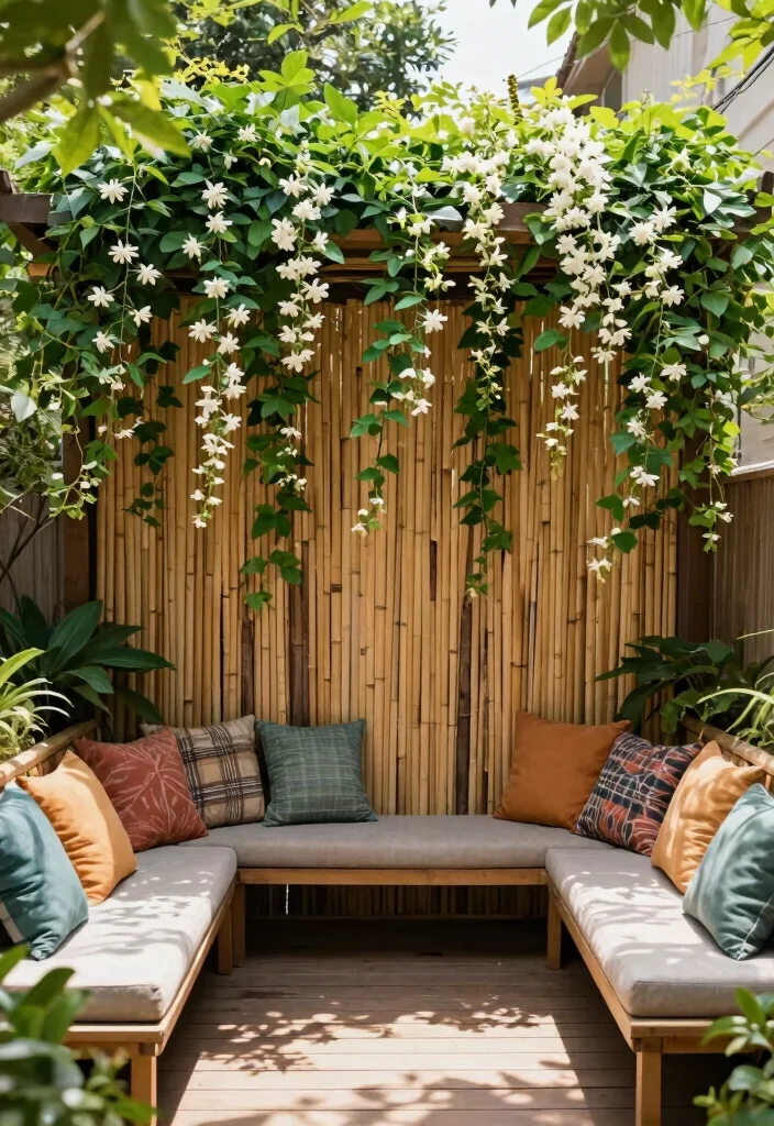 14 Decorating a Deck Ideas on a Budget That Last All Season - 10. Natural Dividers and Screens 1