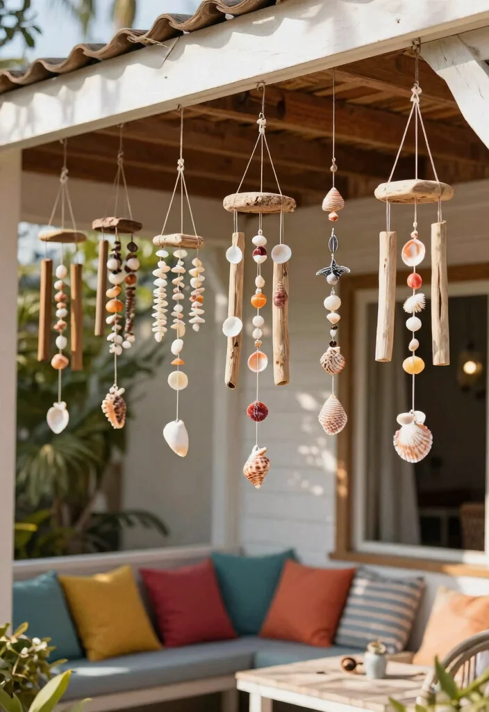 14 Decorating a Deck Ideas on a Budget That Last All Season - 13. Homemade Wind Chimes 1