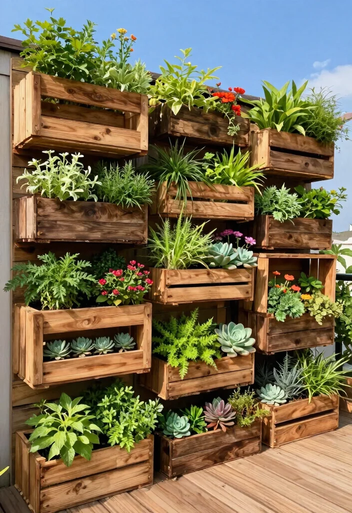 14 Decorating a Deck Ideas on a Budget That Last All Season - 2. Vertical Gardens 1