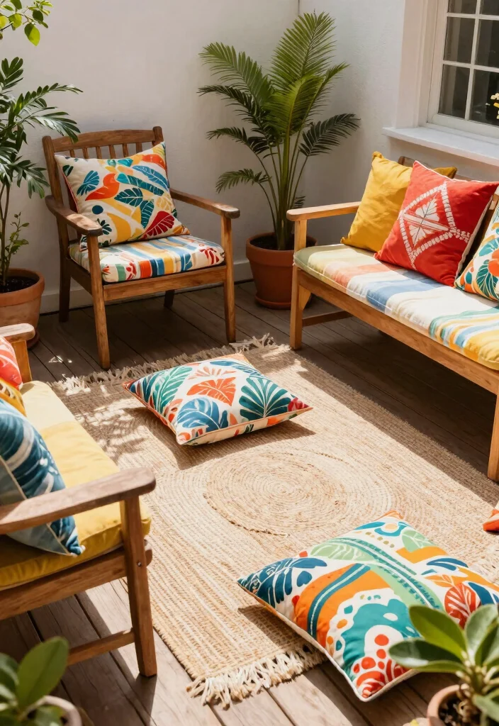 14 Decorating a Deck Ideas on a Budget That Last All Season - 5. Eco-Friendly Fabrics 1