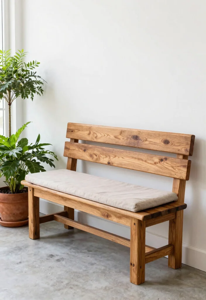 14 Farmhouse Entryway Ideas With Bench for Dropping Keys and Shoes Fast - 12. Indoor-Outdoor Farmhouse Bench 1
