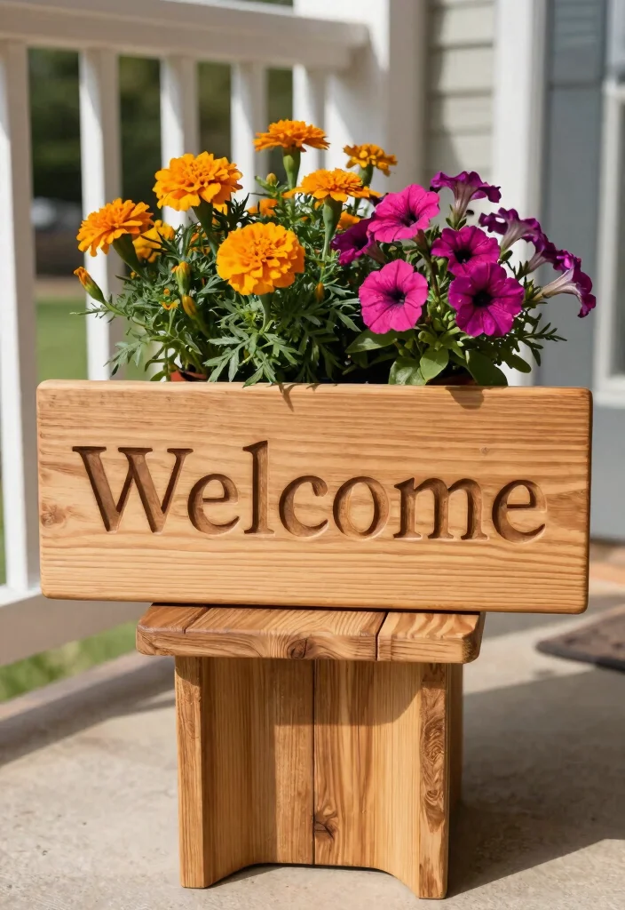 14 Front Porch Signs That Welcome Guests Without Looking Cluttered - 1. Simple Wooden Welcome Sign 1