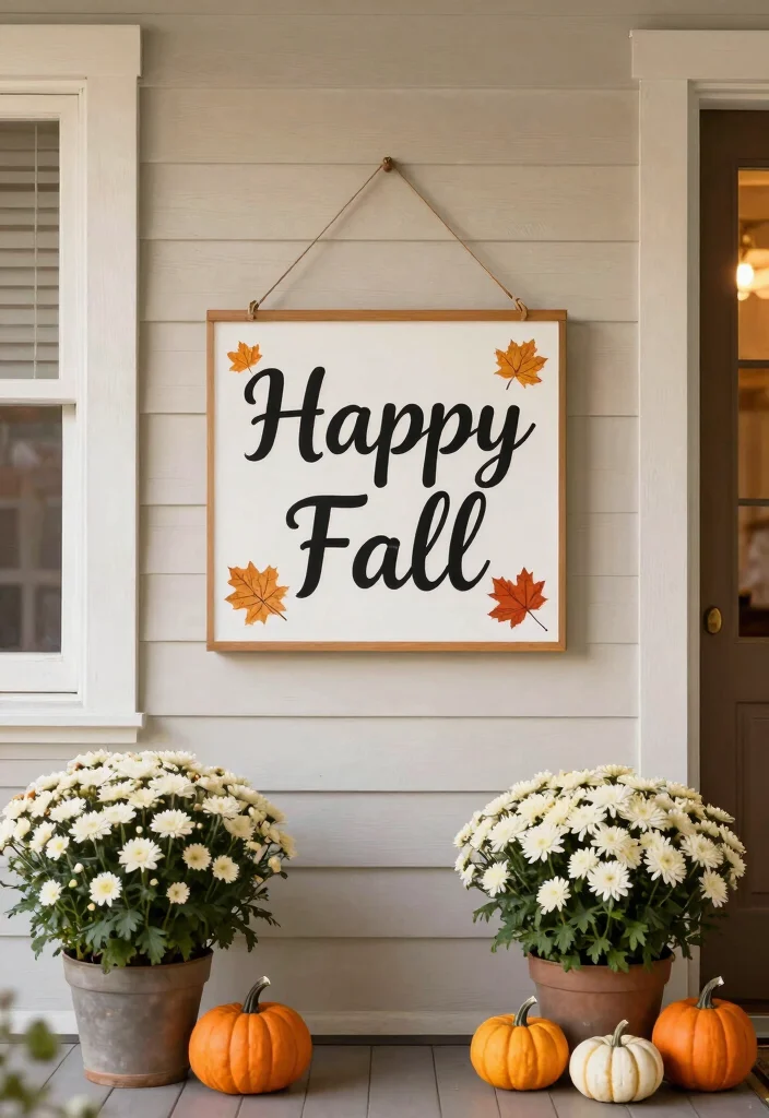 14 Front Porch Signs That Welcome Guests Without Looking Cluttered - 13. Seasonal Decor Signs 1