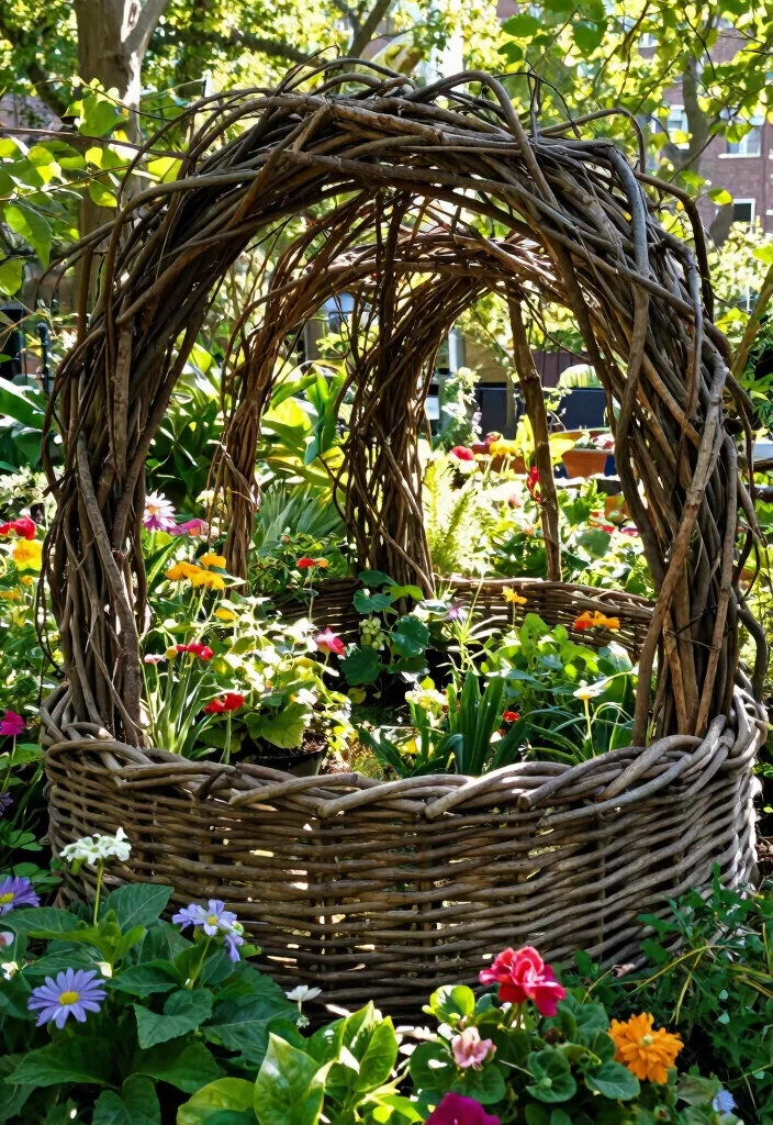 14 Garden Fence Ideas That Keep Critters Out Without Blocking Sun - 10. Woven Willow Fencing 1