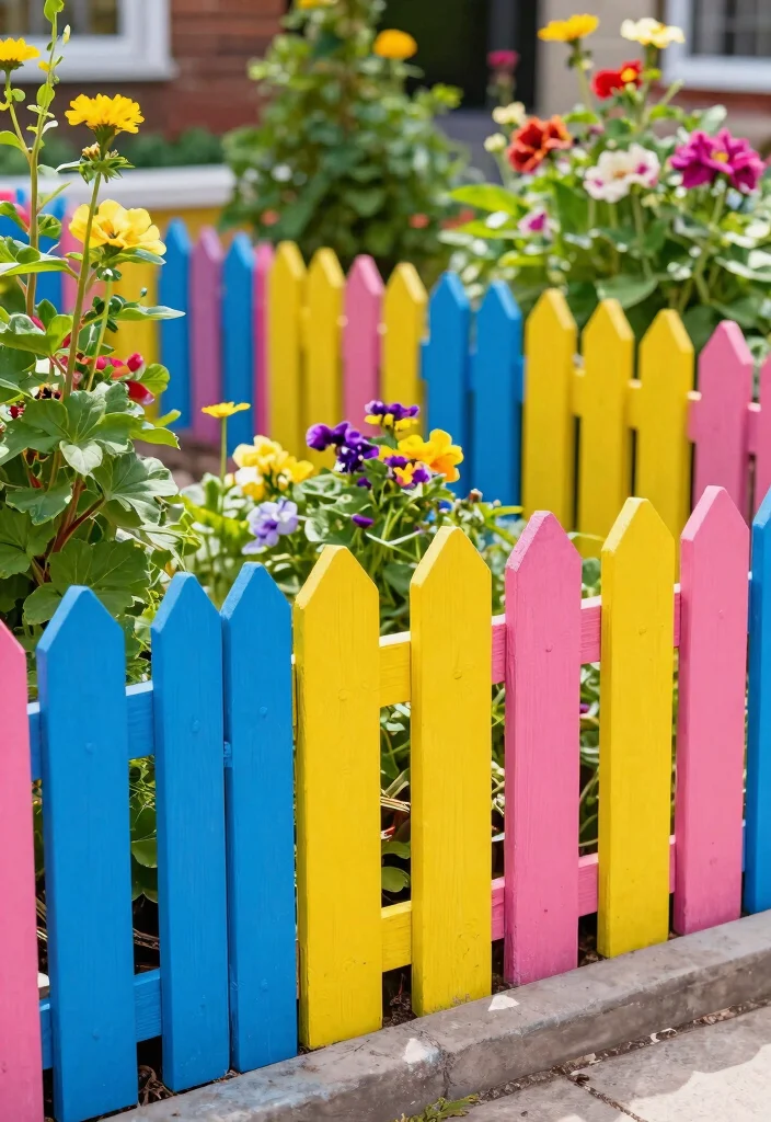 14 Garden Fence Ideas That Keep Critters Out Without Blocking Sun - 13. Picket Fencing with a Twist 1