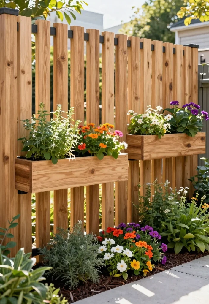 14 Garden Fence Ideas That Keep Critters Out Without Blocking Sun - 7. Vertical Slat Fencing 1