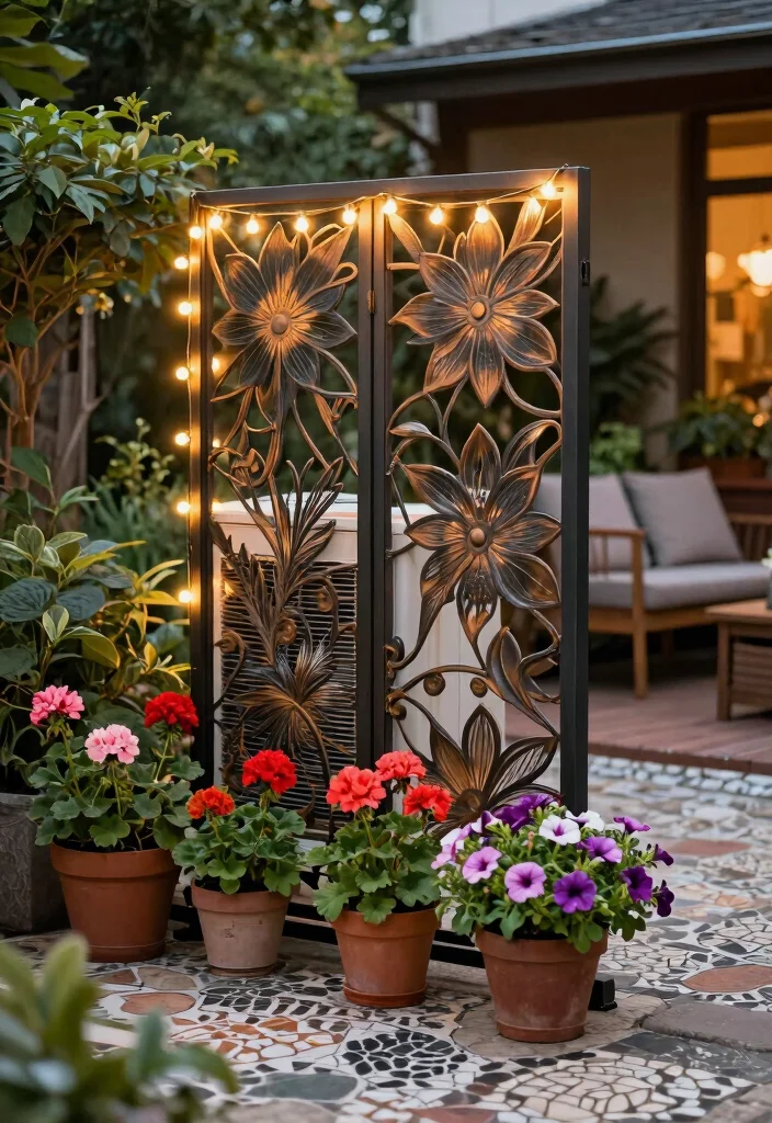 14 Outdoor AC Cover Ideas That Hide the Unit Without Blocking Airflow - 3. Decorative Outdoor Screens 1
