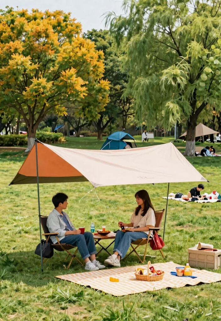 14 Patio Shade Ideas That Don't Require Permanent Installation - 10. Folding Chairs with Canopies 1