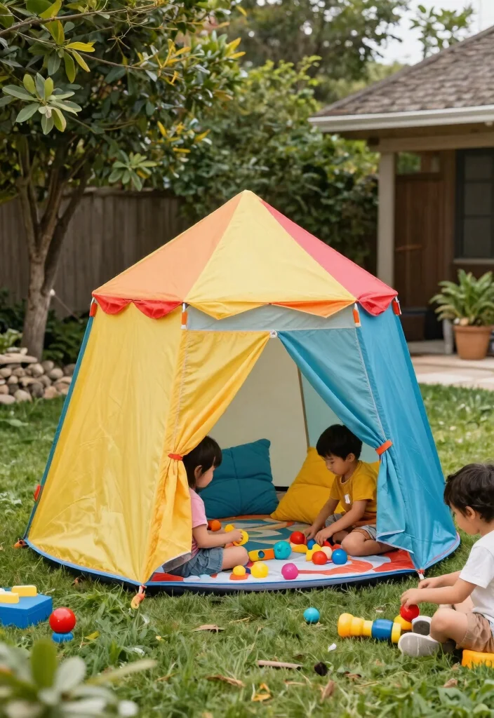 14 Patio Shade Ideas That Don't Require Permanent Installation - 9. Shade Tents for Kids 1