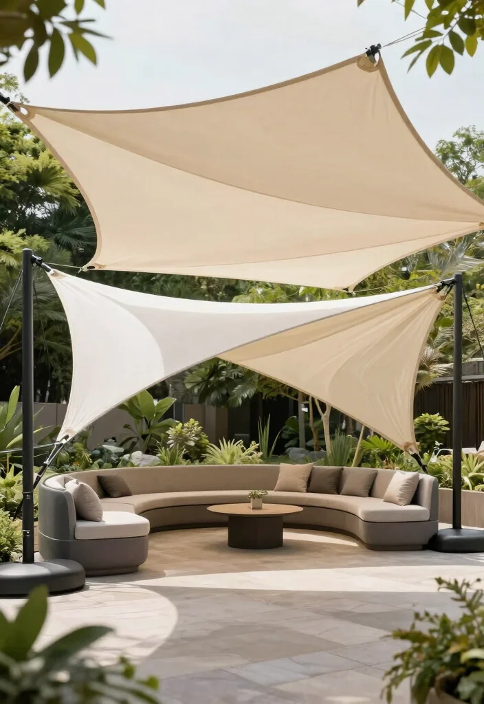 14 Sail Shades for Patio Ideas That Stay Taut in Wind - 12. Modular Designs 1