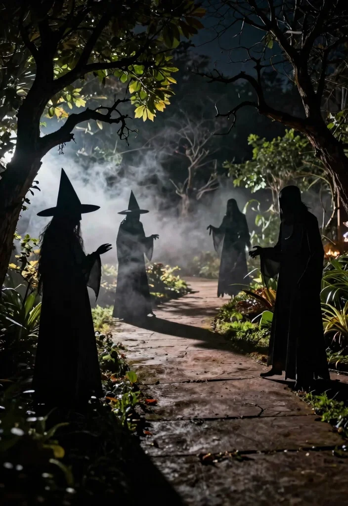 14 Scary Halloween Decorations for Outdoors That Actually Frighten Adults - 10. Sinister Shadows 1