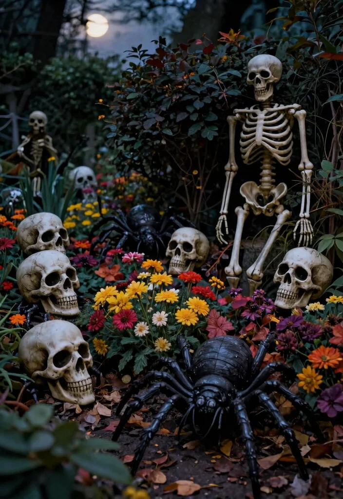14 Scary Halloween Decorations for Outdoors That Actually Frighten Adults - 3. Creepy Garden Ornaments 1