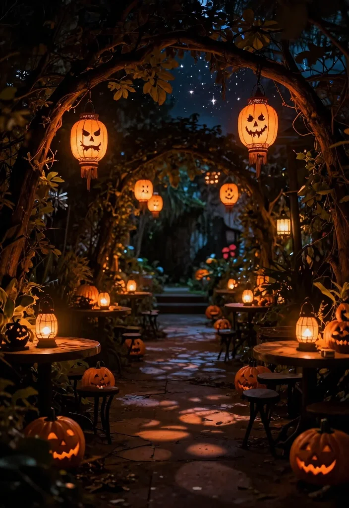 14 Scary Halloween Decorations for Outdoors That Actually Frighten Adults - 7. Chilling Lanterns 1