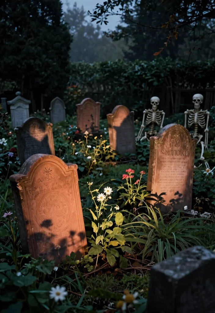 14 Scary Halloween Decorations for Outdoors That Actually Frighten Adults - 8. Terrifying Tombstones 1