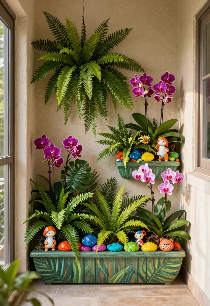 14 Trough Planter Ideas for Narrow Porches and Patios - 13. Themed Trough Planters 1
