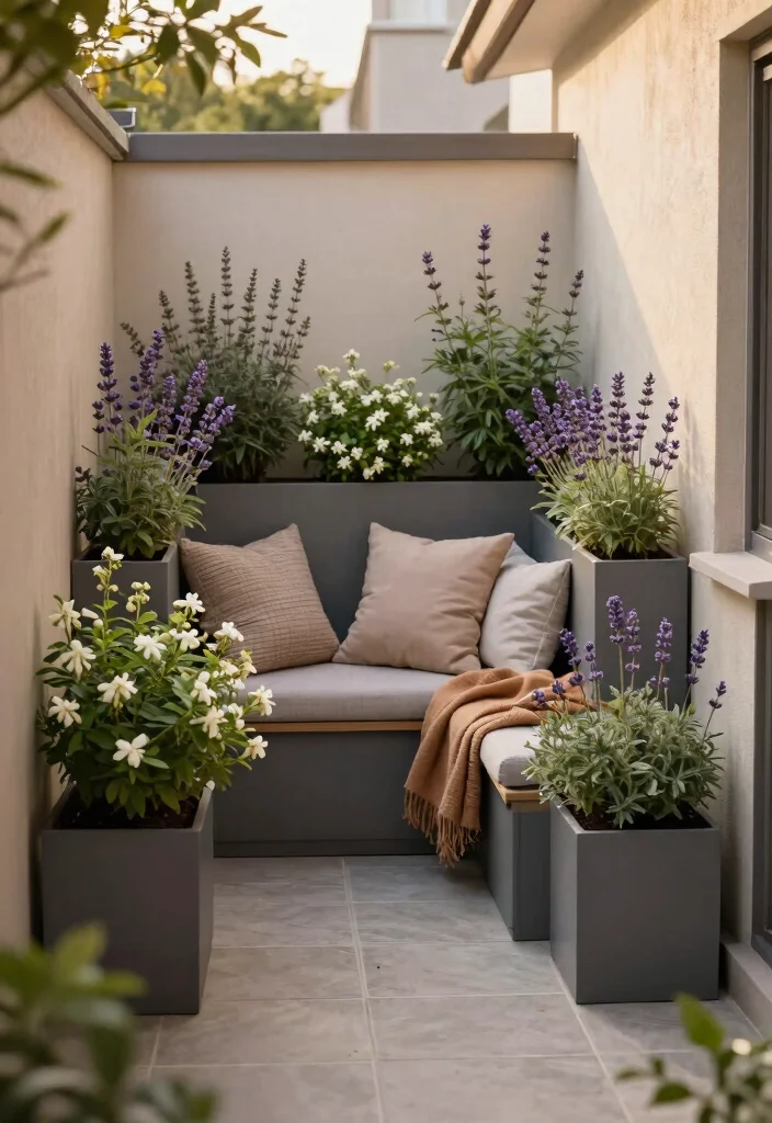 14 Trough Planter Ideas for Narrow Porches and Patios - 14. Cozy Nooks with Trough Planters 1