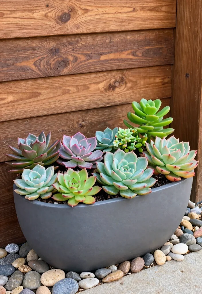 14 Trough Planter Ideas for Narrow Porches and Patios - 4. Succulent Showcase 1