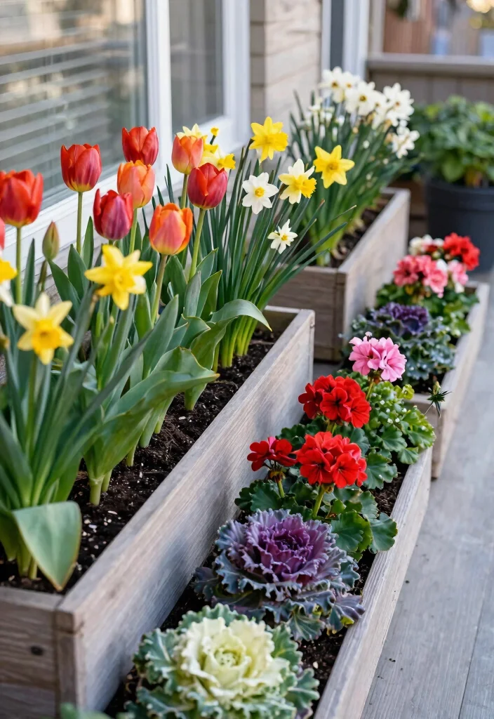 14 Trough Planter Ideas for Narrow Porches and Patios - 6. Seasonal Displays 1