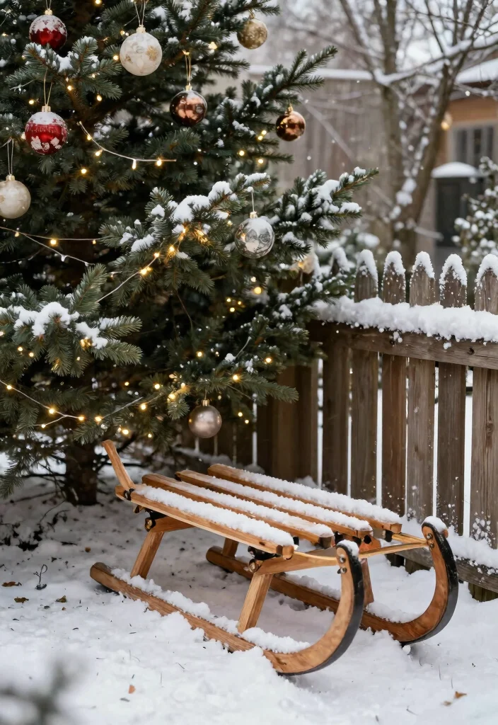 15 Backyard Christmas Decor Ideas That Withstand Winter Weather - 13. Vintage Christmas Decor 1