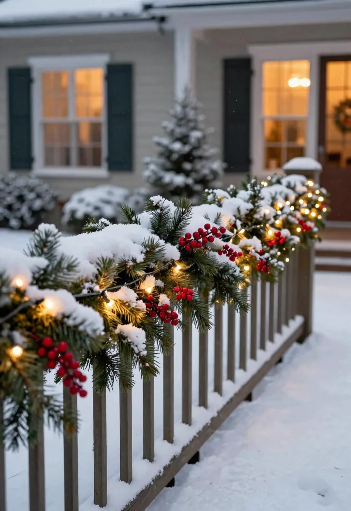15 Backyard Christmas Decor Ideas That Withstand Winter Weather - 15. Weather-Resistant Garland 1