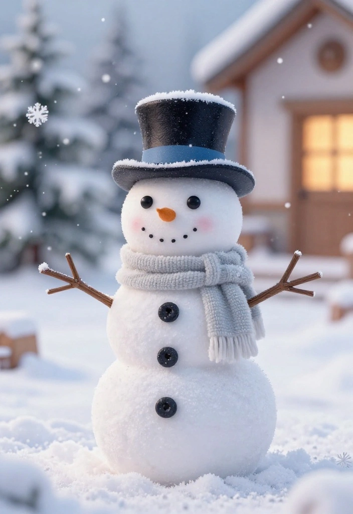 15 Backyard Christmas Decor Ideas That Withstand Winter Weather - 7. Snowman Decorations 1