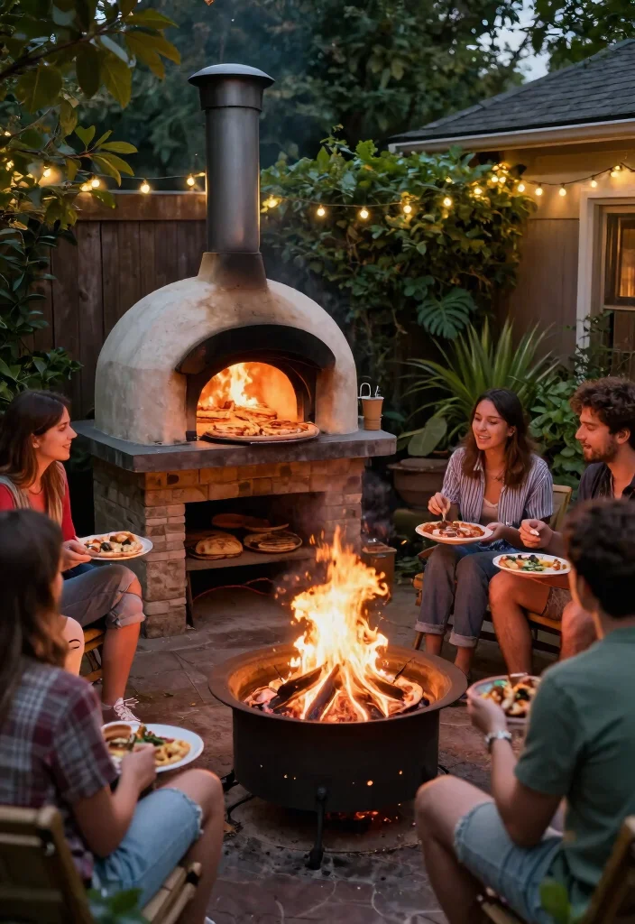 15 Easy Backyard Fire Pit Ideas You Can Build in a Weekend - 13. Fire Pit with a Pizza Oven 1