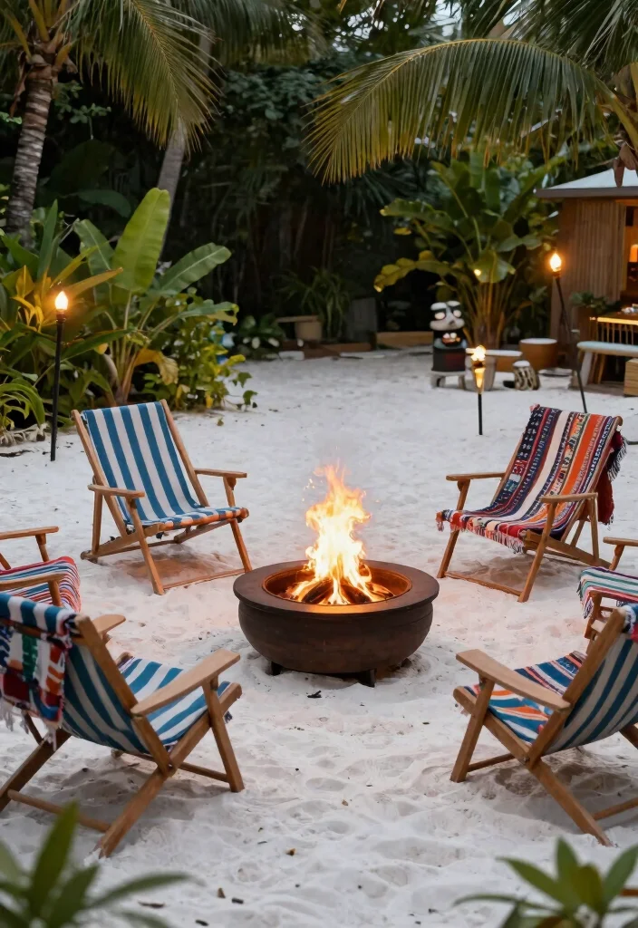 15 Easy Backyard Fire Pit Ideas You Can Build in a Weekend - 14. Fire Pit Surrounded by Sand 1