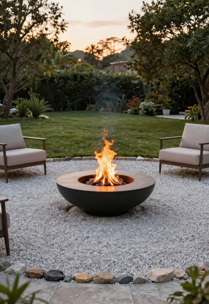 15 Easy Backyard Fire Pit Ideas You Can Build in a Weekend - 9. Gravel Fire Pit 1