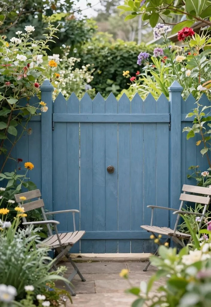 15 Fence Stain Colors That Hide Years of Weather Damage - 12. Slate Blue 1