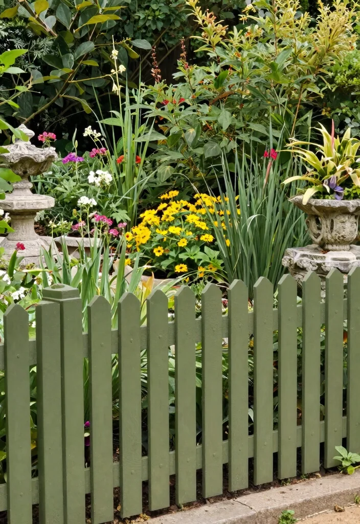 15 Fence Stain Colors That Hide Years of Weather Damage - 13. Olive Green 1