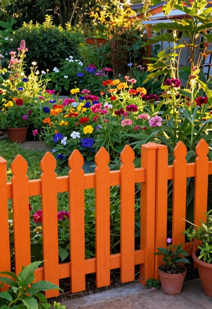 15 Fence Stain Colors That Hide Years of Weather Damage - 14. Sunset Orange 1