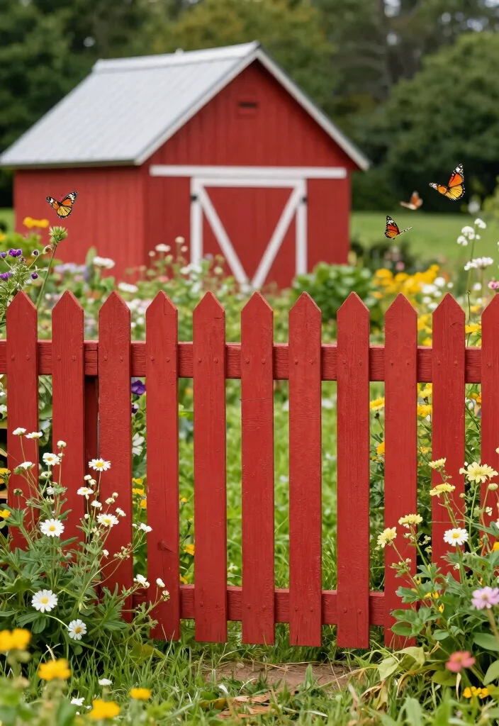 15 Fence Stain Colors That Hide Years of Weather Damage - 6. Rustic Barn Red 1