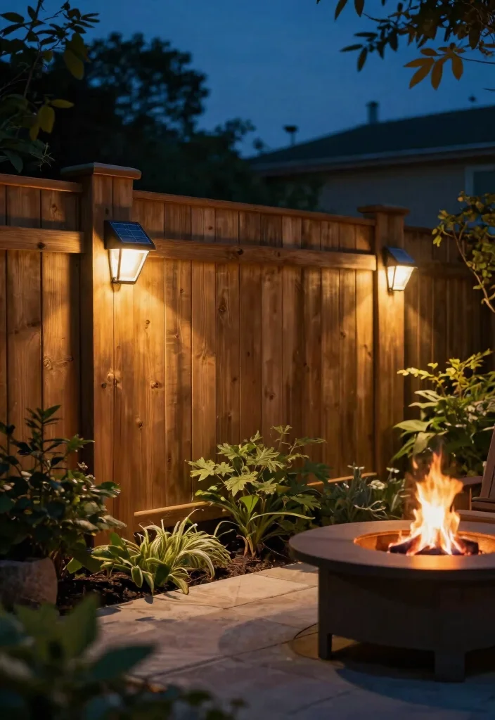15 Fire Pit Lighting Ideas That Stay On Without Extension Cords - 6. Solar-Powered Wall Sconces 1