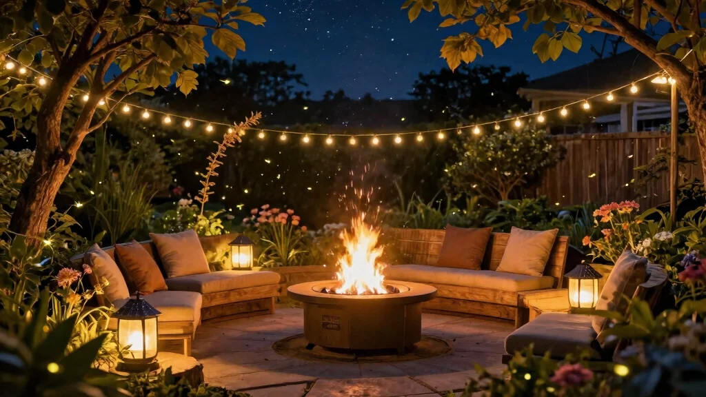 15 Fire Pit Lighting Ideas That Stay On Without Extension Cords