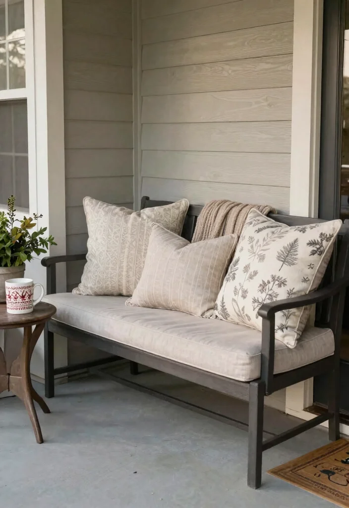 15 Front Porch Christmas Decor Ideas That Look Festive Not Cluttered - 7. Cozy Textiles 1