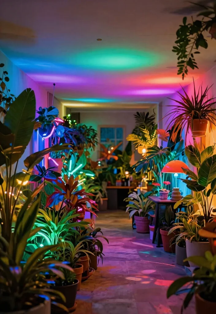 15 Modern Ceiling Light Ideas That Fit Low Ceilings - 13. Color-Changing Ceiling Lights 1