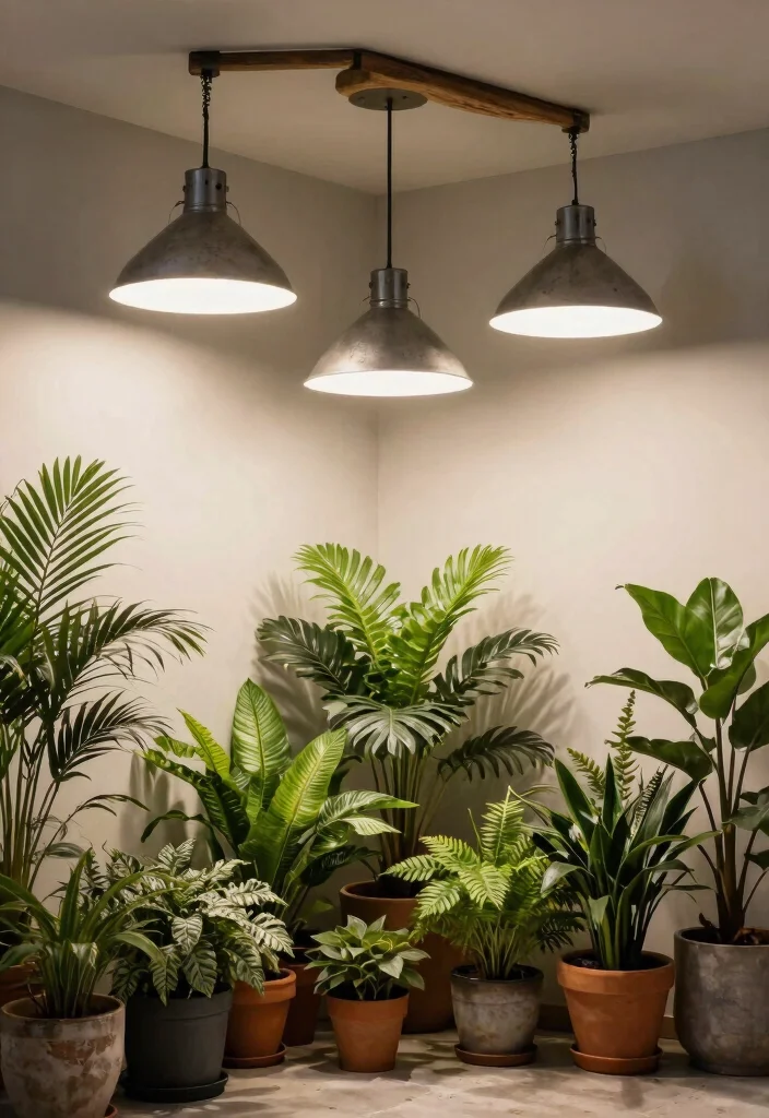 15 Modern Ceiling Light Ideas That Fit Low Ceilings - 14. Industrial-Style Lighting 1