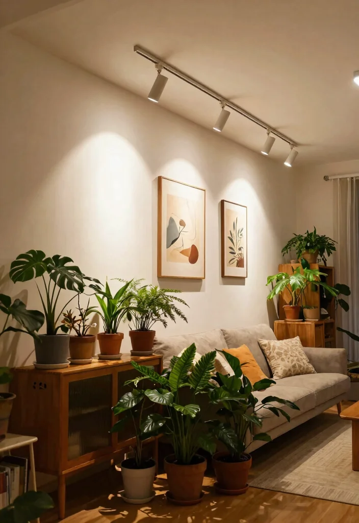 15 Modern Ceiling Light Ideas That Fit Low Ceilings - 3. Track Lighting Systems 1