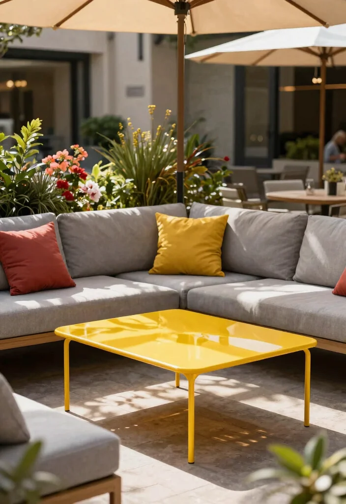 15 Outdoor Coffee Table Ideas That Don't Rot or Rust - 4. Metal Marvels 1