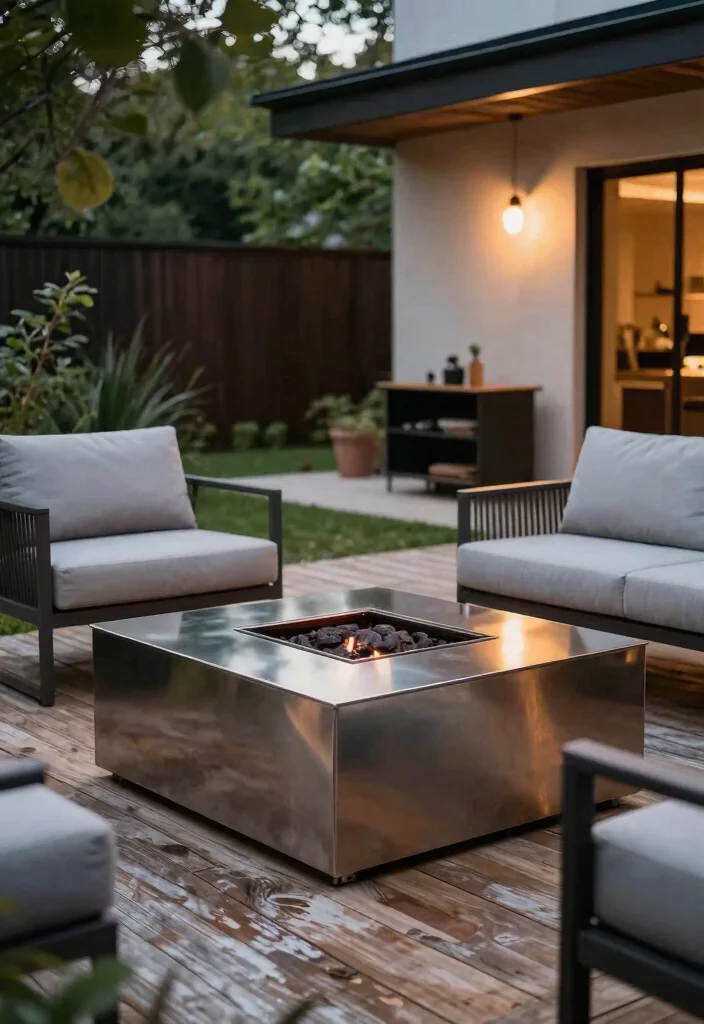 15 Outdoor Fire Pit Ideas That Stay Lit Through Wind and Rain - 2. Reinforced Steel Fire Pit 1